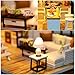 CUTEBEE Dollhouse Miniature with Furniture, DIY Dollhouse Kit Plus Dust Proof and Music Movement, 1:24 Scale Creative Room for Valentine's Day Gift Idea for Boys