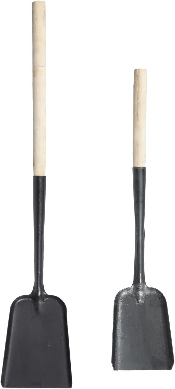 2Pcs Ash Shovel with Long Handles for Kitchen Stove and Fireplace Lightweight Coal and Soil Shovel Multipurpose Household Cleaning Tool
