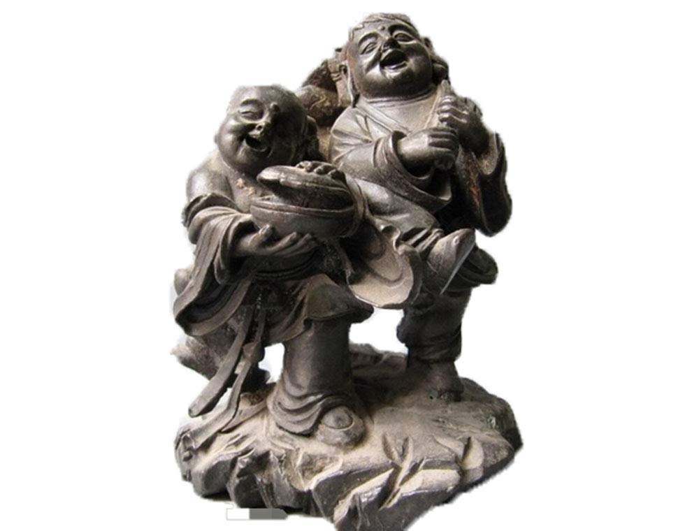 Fashion158 - Statua da Giardino Cinese, Stile Folk, Vintage, in Rame Puro Bronzo