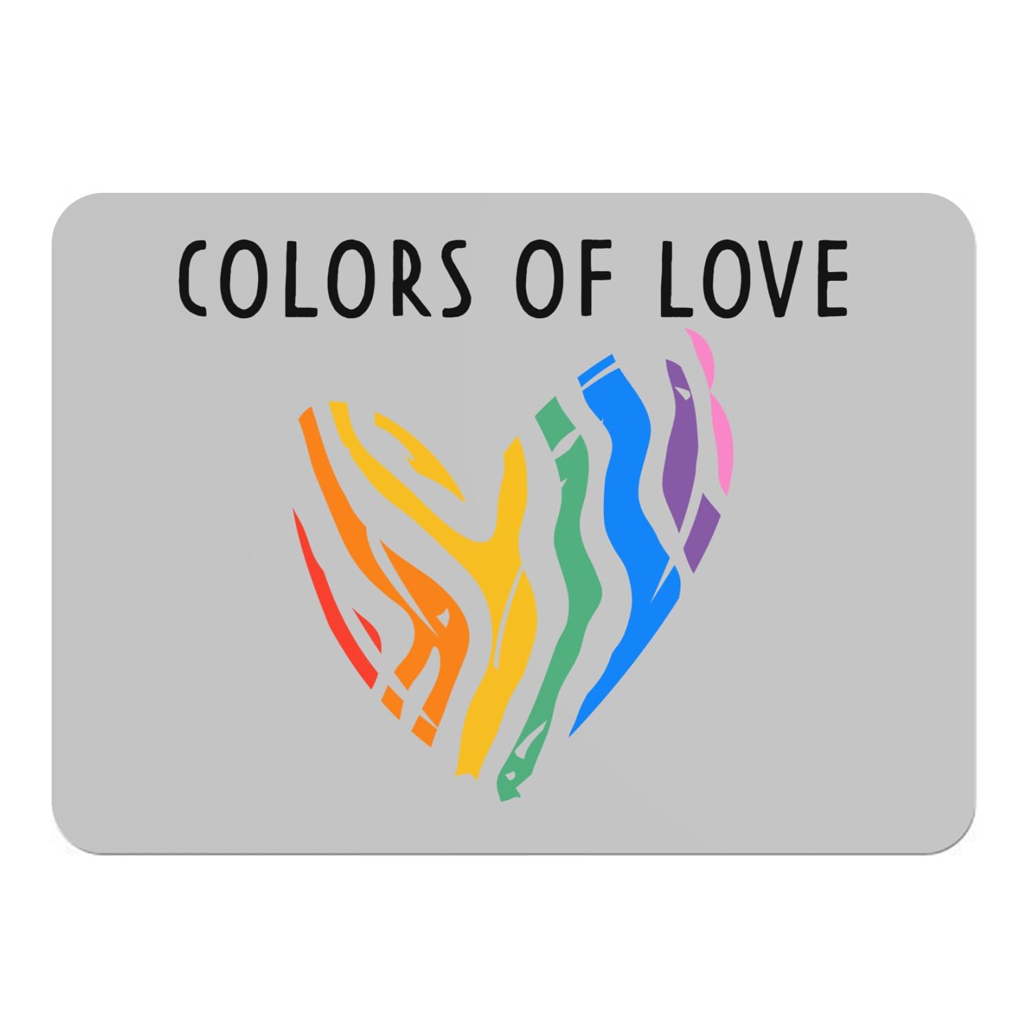 Sets de table gris en liège Colors of Love | Lot de 4 napperons grand format LGBTQ+