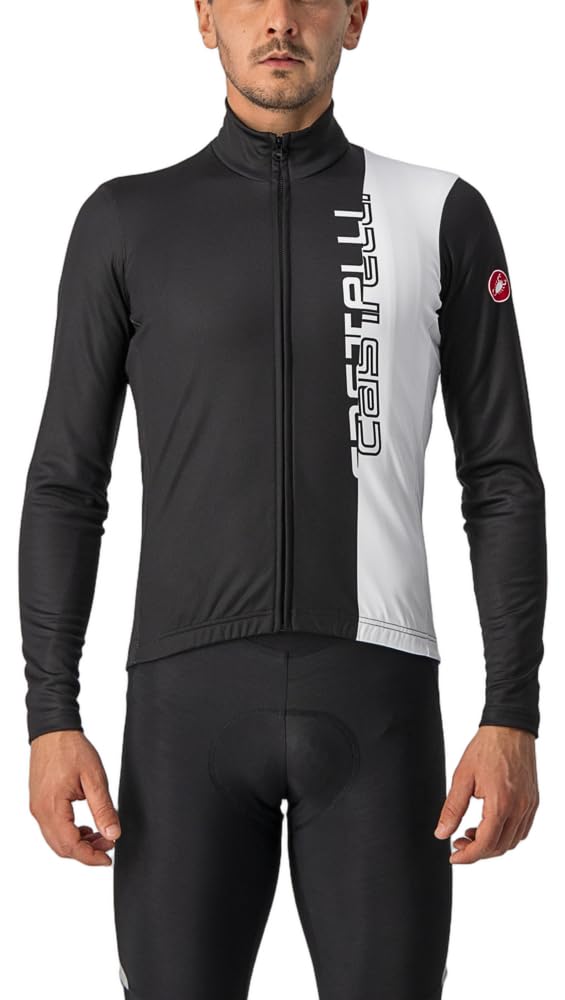 CASTELLI 4521515-085 TRAGUARDO Jersey FZ Sweatshirt Men's Light Black/White XXL
