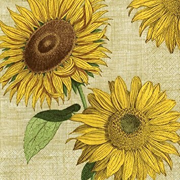 Cocktail Napkins Party Supplies Entertaining Garden Party Wedding Birthday Party Sunflowers Pk 40