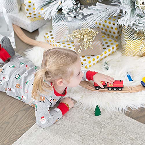 Melissa & Doug Deluxe Wooden Railway Train Set (130+ Pcs) #TOP3