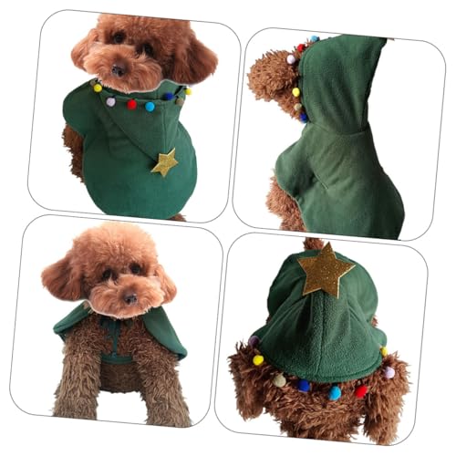 Disfraz navideño para perro Beaupretty tamaño M verde miniatura 3