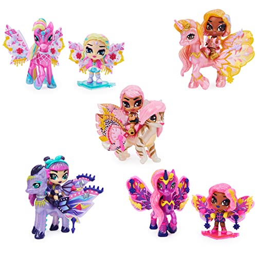 HATCHIMALS Pixies Riders, Wilder Wings Pixie and Glider with 16 Wing Accessories