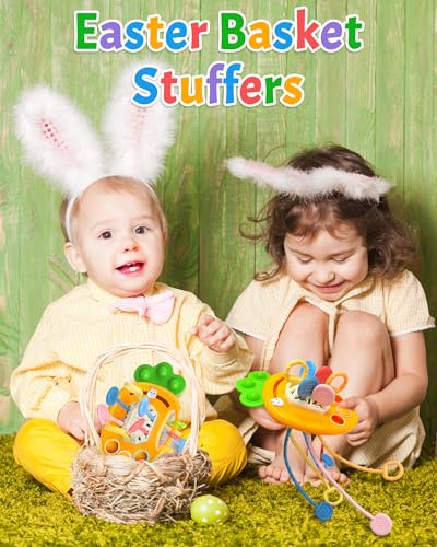 image for Yetonamr Baby Teething Toys, Easter Basket Stuffers for 6-12-18 Months