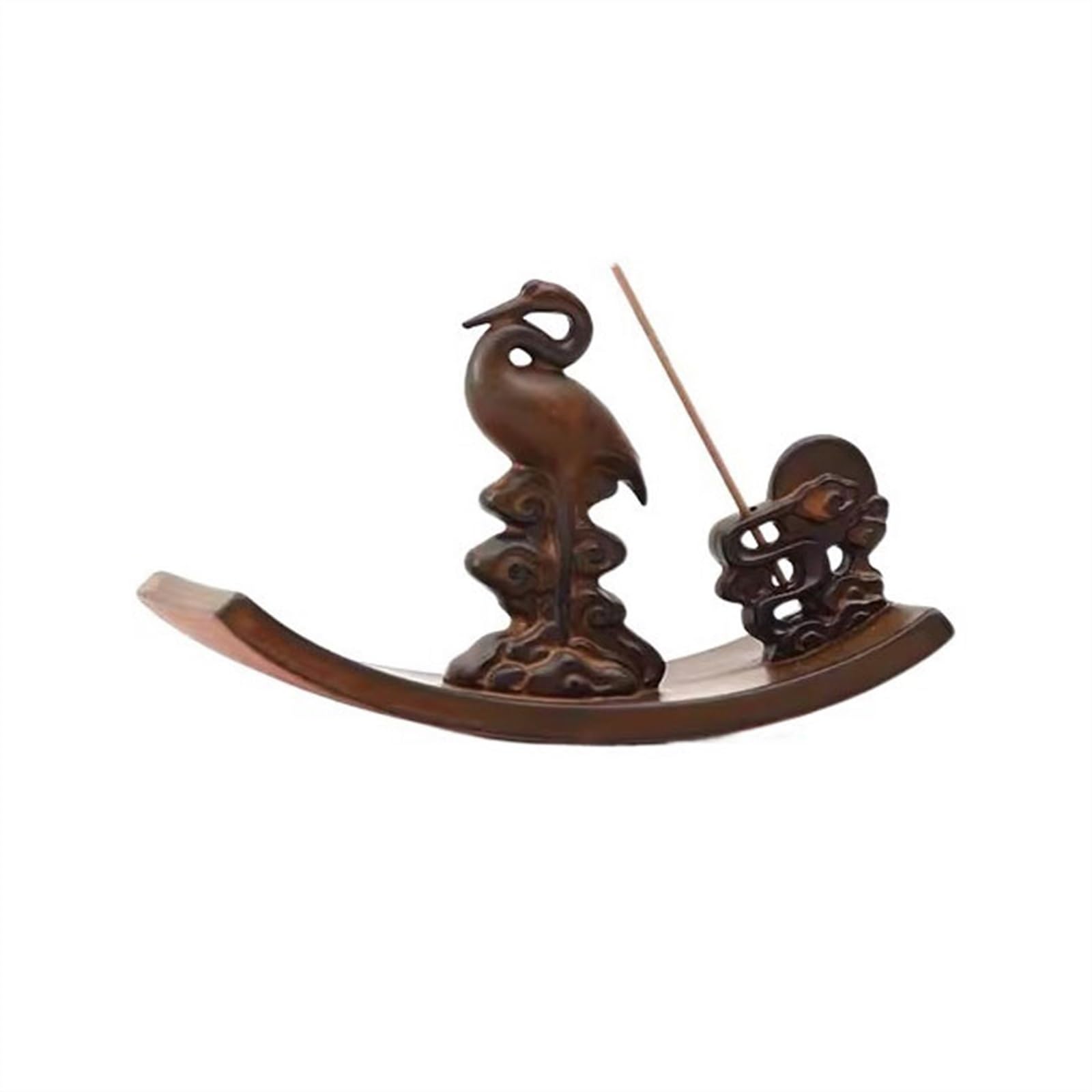 Incense Pot Vintage Ceramic Trumpet Line Incense Burner Indoor Holder Creative Crane Design