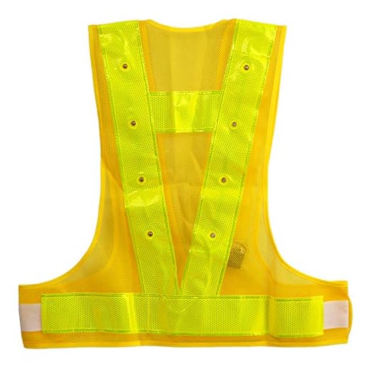Reflective LED Safety Vest Outdoor Running High Visibility Reflector Clothing for Men, Women Best for Jogging, Biking, Walking, Motorcycle (Yellow LED Reflective Vest)