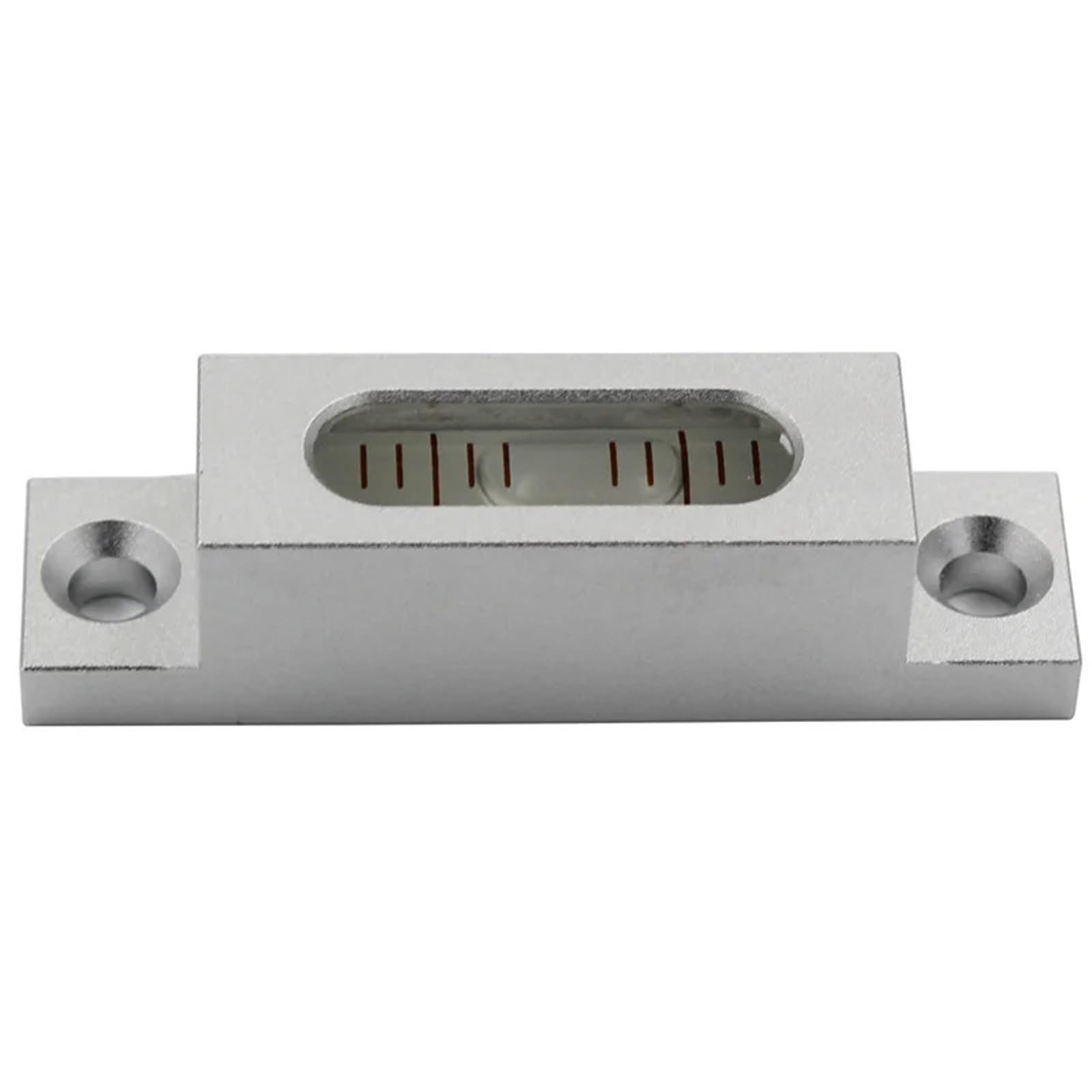 Metal Strip Spirit Bubble Level Gauge Length 60mm Accuracy 0.3mm/m 60 Seconds Long Blister Leveler 1Piece(White)