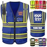 Scénarios : Gilet de sécurité réfléchissant personnalisé avec nom de logo Convient pour l'ingénierie routière, la construction, la sécurité, les aéroports, les entrepôts, l'arpentage, les chemins de fer, les aéroports et les travailleurs industriels, les chauffeurs, les inspecteurs, les ingénieurs, les entrepreneurs, les bénévoles, etc.
