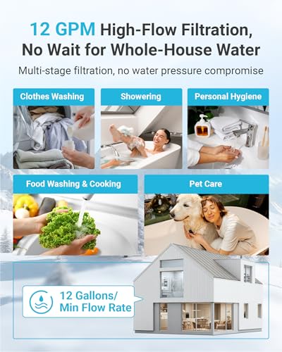 Image of AQUA CREST 1 Micron 2.5 inchx10 inch Whole House CTO Carbon and KDF Water Filter Cartridge Replacement for DuPont WFPFC8002, Culligan D-10A, CBC-10, GE FXWTC, GXWH20T, Pack of 2