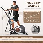 Crosstrainer für Zuhause, Ultraleiser Magnetischer Ellipsentrainer mit 16 Widerstandsstufen, LCD-Monitor, Rutschfestem Pedal, Flaschenhalter, Bis zu 265 LBS Home Fitness-Übung Elliptical Stepper – Bild 4