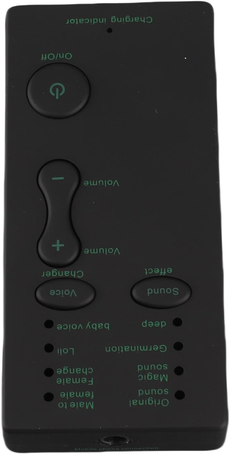 2.95 x 1.38 x 0.43inch Voice Changer for Portable Microphone Sound Effect Live Broadcast Voice Disguiser for Mobile Phone PC Laptops Games