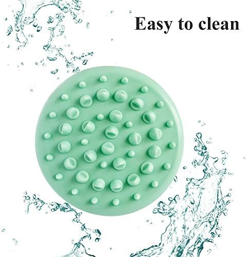 Pinkiou Body Brush Massager Anti Cellulite Slimming Relaxing Scrub Soft Massager for All Kinds of Skins-Easy to Use and Clean (Green)