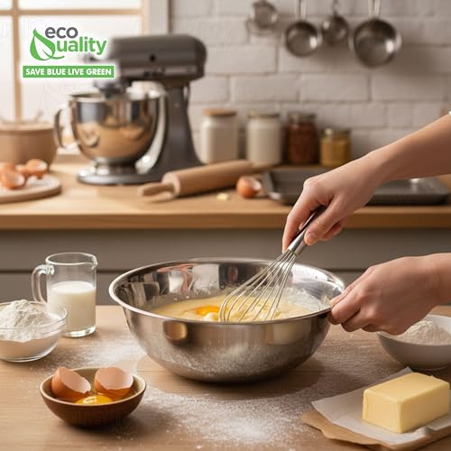 Set de 9 Tazones Grandes de Acero Inoxidable 8 Quart miniatura 6