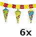 Produktbild Folat 61316 - Banner / Girlande Schulanfang - Schultüte - ca. 4 m Lang - ca. 25 cm Hoch - 6 Stk.