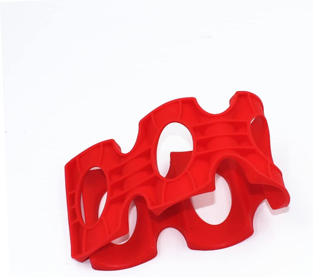 SECFOU 2pcs Silicone Beverage Storage Mat Beer Wine Bottle Rack Holder for Drinks Easy to Clean Fridge Organizer Lightweight Stacking for Home Parties and Bars Green Red