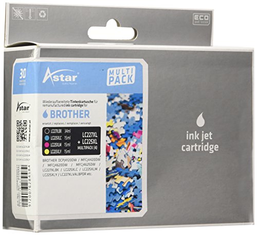 Astar AS44442 nachgefüllt Tintenpatronen Pack of 4
