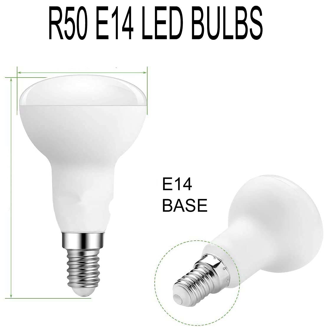 DECK INN Pack of 12 R50 5W E14 Led Bulbs,40W Incandescent Bulbs Equivalent, Warm White 3000K, Reflector Bulbs 420LM - Image 2