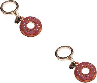 Hemobllo 2pcs Case Silicone Keychain Tag Cover Anti Lost Shell Donuts Keychain Keyring Tracer Cover Anti-Lost Tracer Sleeve Donut Tracer Cover Protection Label Silica Gel