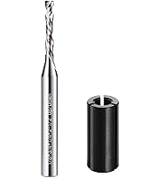 Vista 7 de Spiral Router Bit 1/4 Inch Shank Up Cut Spiral Router Bit 2 Flutes HRC55 Solid Carbide Spiral Milling Tool 1/4 Inch Cutting Diameter 3 inch Extra