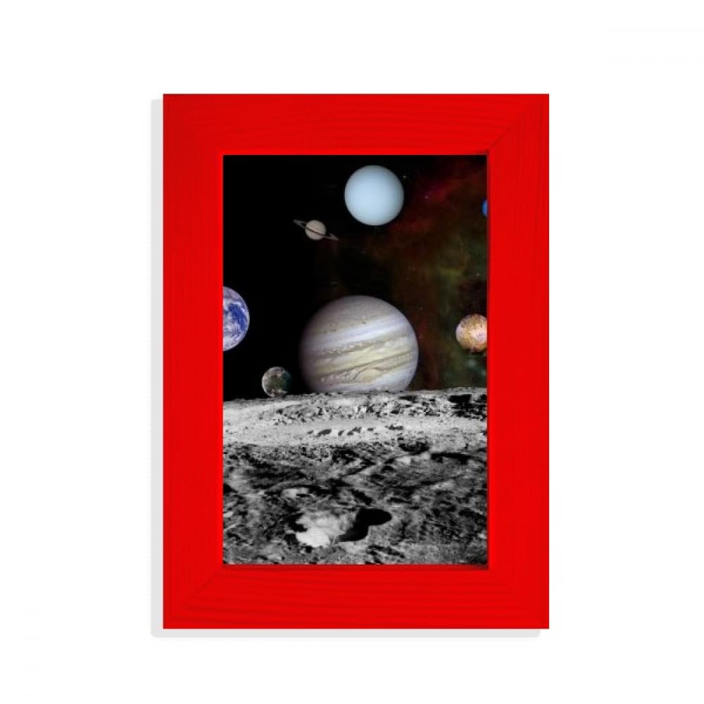 Cadre photo rouge Many Planets Dark Universe finition haut de gamme
