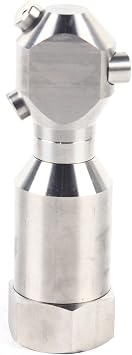 Washing Nozzle, 1/2"Tank Wash 3 Nozzle Water Cleaning Clean Nozzles 360 Stainless Steel Rotary Washing Nozzles