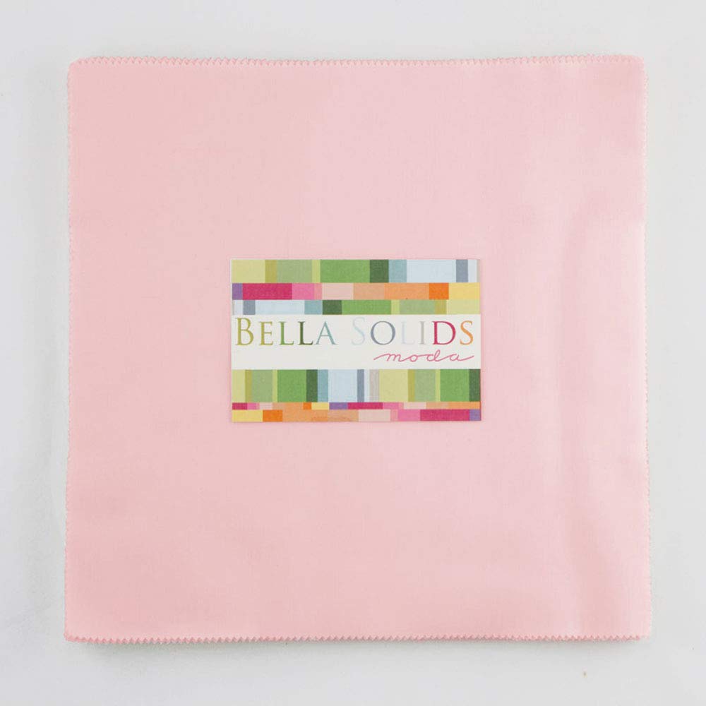 Bella Solids Pink Junior Layer Cake, 20 - 10 Fabric Squares by Moda by moda