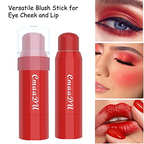 Cream Blush Stick,MEITREND 3-In-1 Cheek Blush & Lip Tint & Eyeshadow Buildable Lightweight Long-Wear Versatile Blusher For Cheeks Make Up Women Gift Natural Look(03) - Image 4