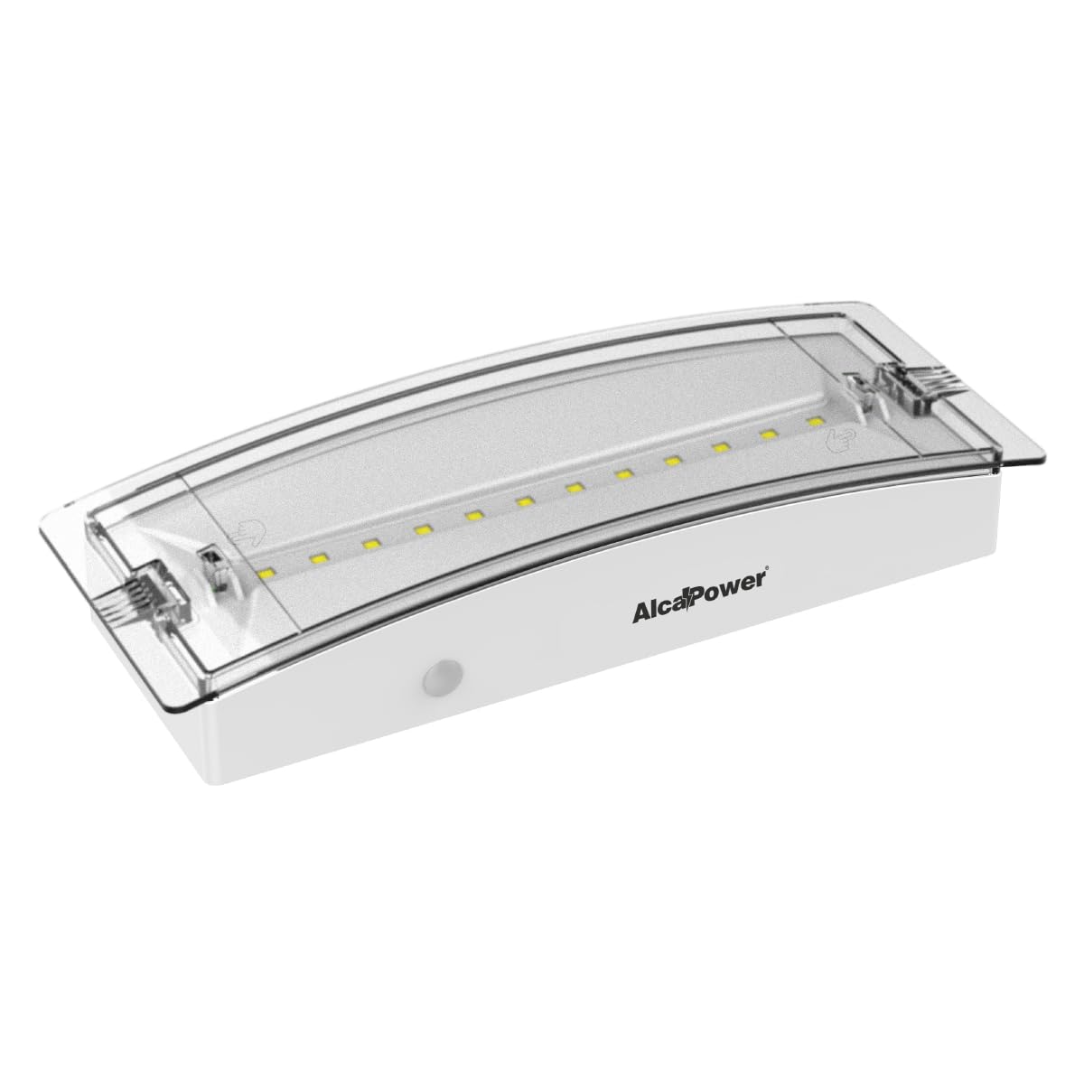Electron Lámpara de emergencia LED, montaje en pared, autonomía hasta 3 horas, modo dual SA/SE, 240 x 90 x 45 mm, batería interna, impermeable IP65, luz fría 6400K, 100 lm