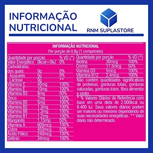 Kit 3 Cabelo Pele E Unha O Multivitamínico Da Beleza Feminina, Vitamed