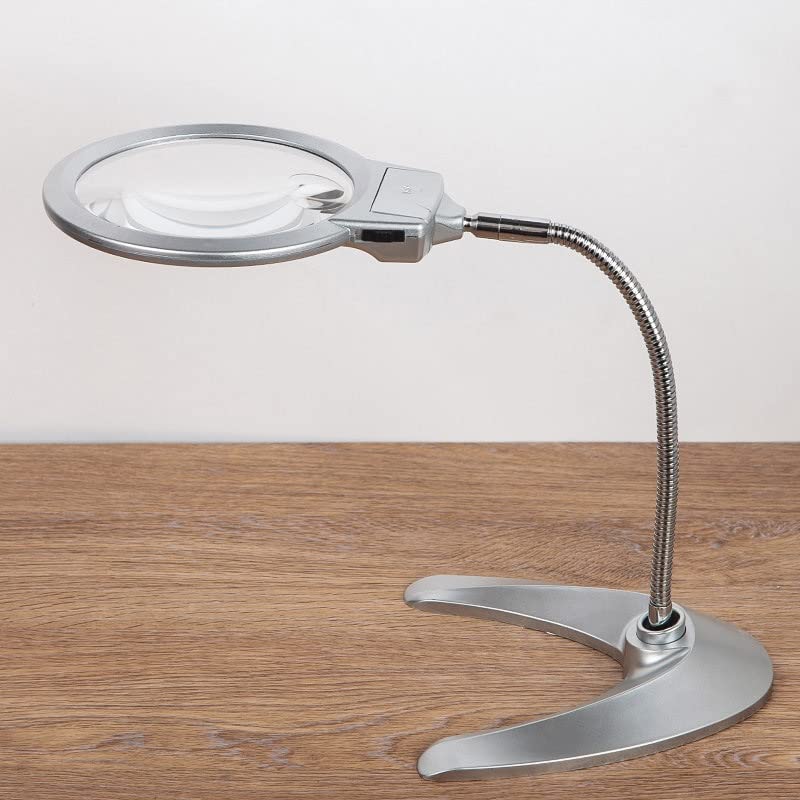 Lampe de table et loupe pour la lecture confortable avec lames de microscope - 3