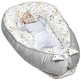 SCHAFFE EINE GEMÜTLICHE UMGEBUNG - Interessante Farben, Kindertauglich und modisch. Babykokon ist optimal groß, wird dein Kind umhüllen und sich geborgen fühlen lassen. Kokon lässt sich über Baumwollschnur der Breite anpassen. 70 cm lang - man kann Schnürchen lockern und mehr Platz gewinnen - bis zu 90 cm.