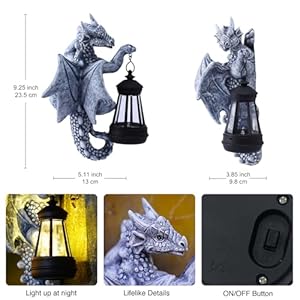 Goodecodragontreehuggergardenstatuewithsolarlantern93inchresindragondecorforoutdoorperfectdragongiftsyarddecor Urban Country Home Decor Goodeco dragon tree hugger garden statue with solar lantern 93 inch resin dragon decor for outdoor perfect dragon gifts yard decor urban country home decor