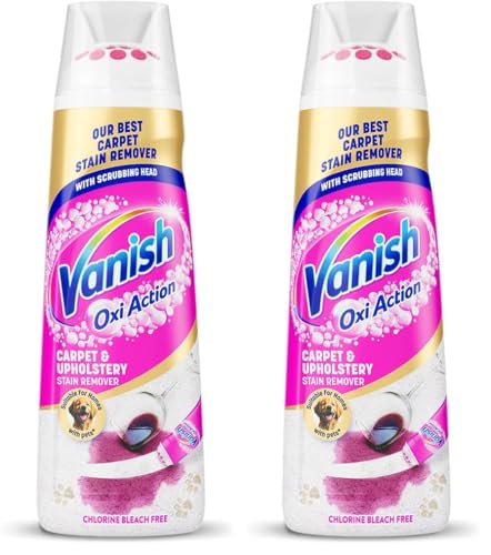 Image of Vanish Oxi Action Carpet Stain Remover Carpet Serum & Scrubbing Head 195ml (Pack of 2)