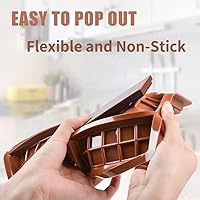 Vista 5 de Molde de barra de chocolate, molde de barra de chocolate Dubai de silicona profunda para chocolate, molde antiadherente grueso para caramelo