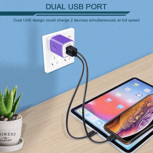 Image of 3Pack AILKIN Fold Wall Charger USB Charging Plug AC Adapter Cube Fast Block | Fast Charging Box for iPhone Air 17 Pro Max /16Plus /16 Pro /16 /15 /14 /13 /12 mini /SE /11Pro Max /XS /XR Plus, Galaxy LG Moto
