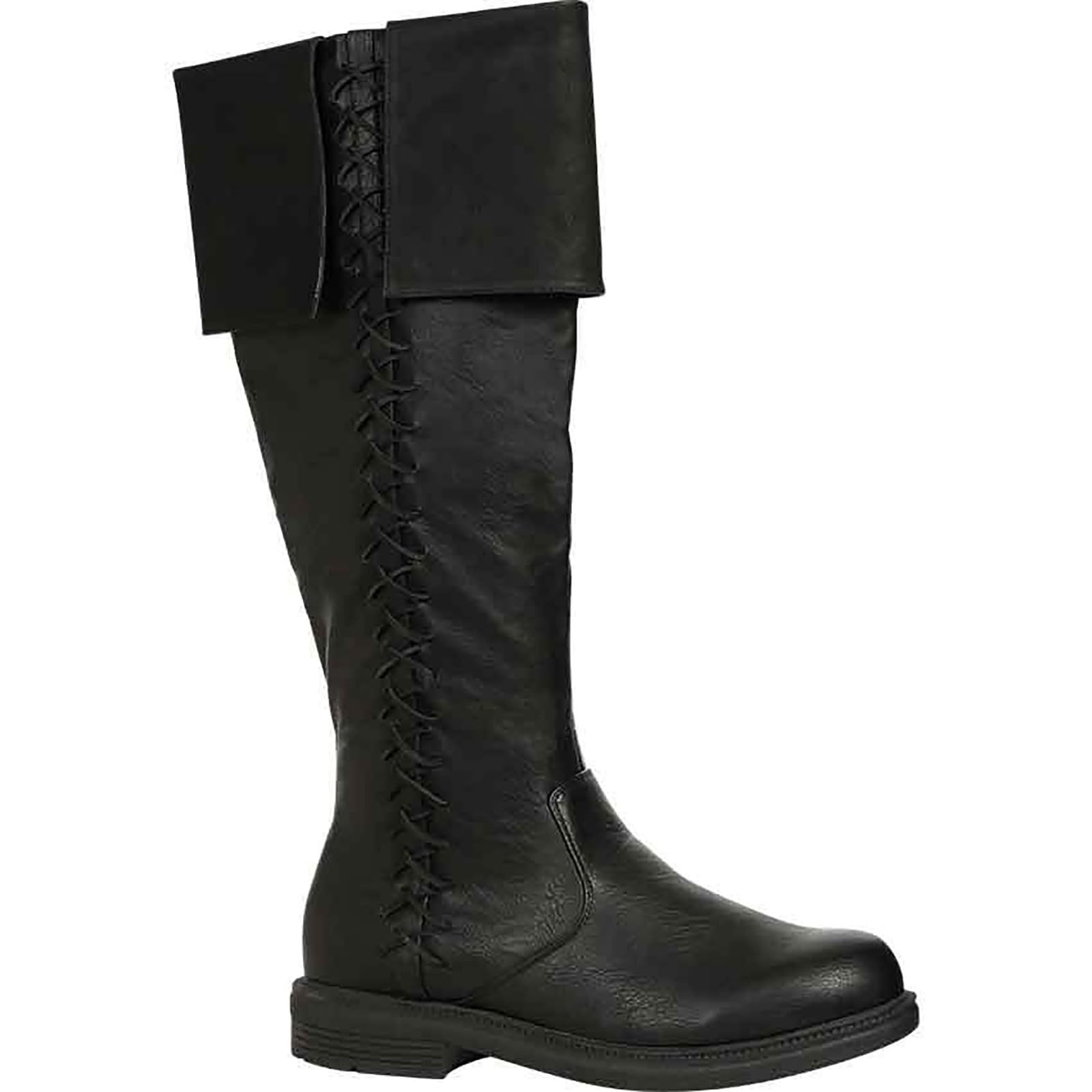 Stivaletti alti da uomo con tacco - Stivali in pelle a gambo lungo, stivali medievali sopra il ginocchio Stivali vintage in pelle PU stivali alti al ginocchio