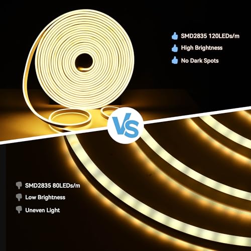 Cinta LED flexible impermeable 100ft blanco cálido DELight miniatura 3