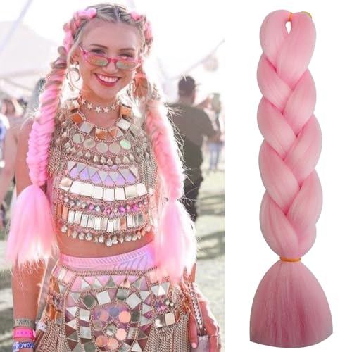 Herina Pink Braiding Hair One Pack Fake Braids In...