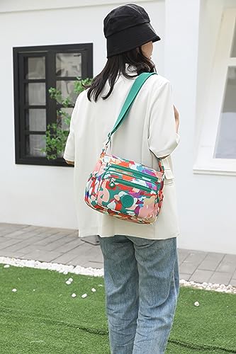 Image of Pealwel Women Shoulder Handbag Roomy Multiple Pockets Bag Ladies Crossbody Purse Tote Top Handle Satchel