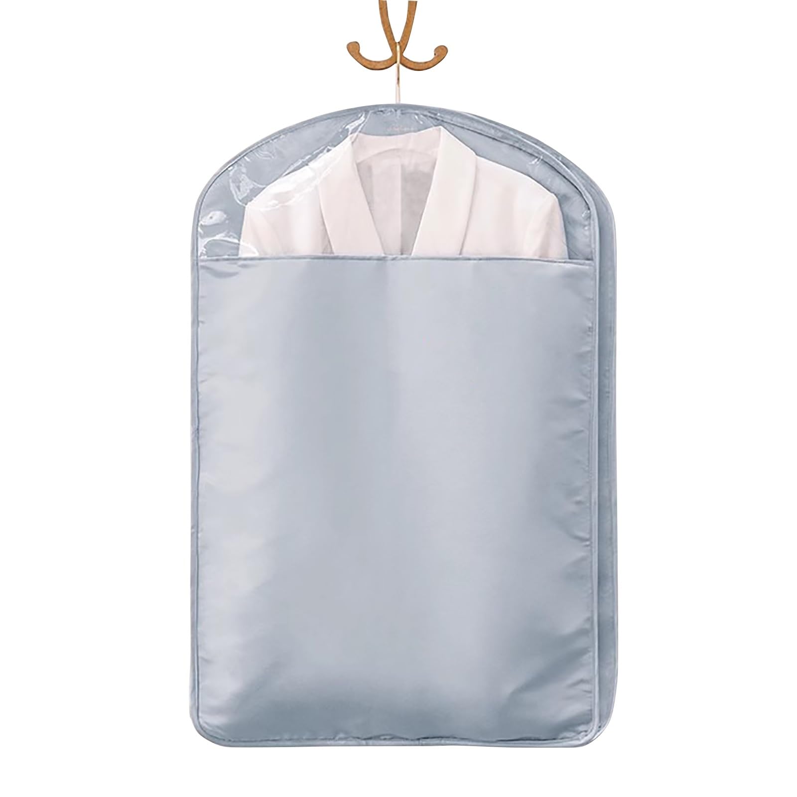Bolsa de ropa para colgar ropa, funda con cremallera a prueba de polvo para trajes, abrigos, vestidos y camisas, 51 pulgadas