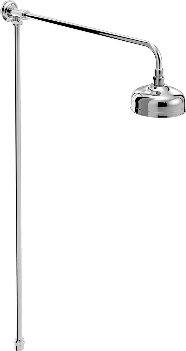 Bristan TRD Rise C Traditional Rigid Shower Kit, chrome finish