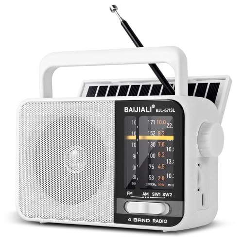 Solar-Powered Portable Radio, AM/FM/SW Radio with Loud Speaker Built-in