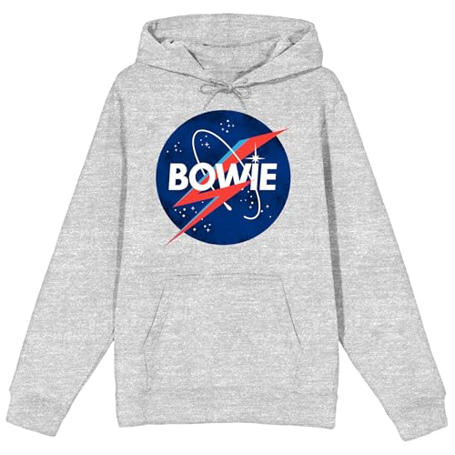 David Bowie Bowie Logo, Power Symbol on Athletic Heather Adult Hoodie