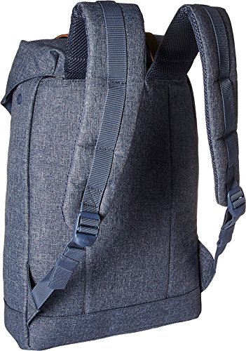 Image of Herschel Retreat Backpack, Dark Chambray Crosshatch /Tan Synthetic Leather, Classic 19.5L