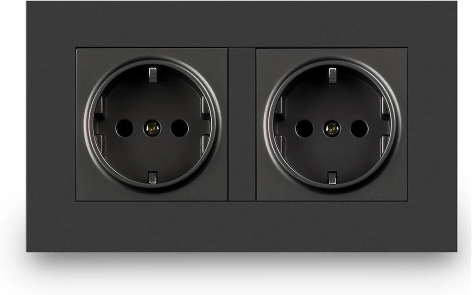 Dual Power Socket, Household Charging Port, Steel Frame Structure, EU Standard 16A 220V~250V, Gray Panel USB Wall Socket(White (Style1))