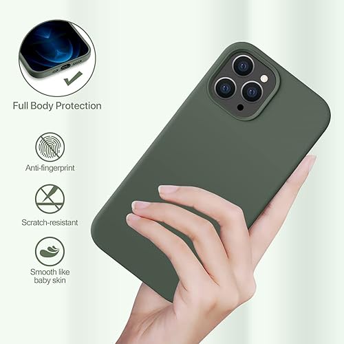 Miniatura 33 de Miracase - Funda diseñada para iPhone 11 con protector de pantalla, funda de goma de silicona líquida, protección total contra caídas y a prueba