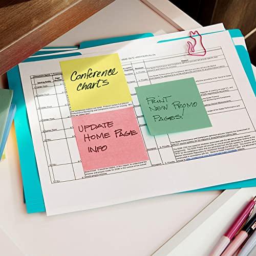 Post-It Greener Pop-Up Notes, 3X3 In, 6 Pads, America's #1 Favorite Sticky Notes, Helsinki Collection, Pastel Colors (Pink, Blue, Mint, Yellow), Clean Removal, 100% Recycled Material (R330Rp-6Ap) #TOP2