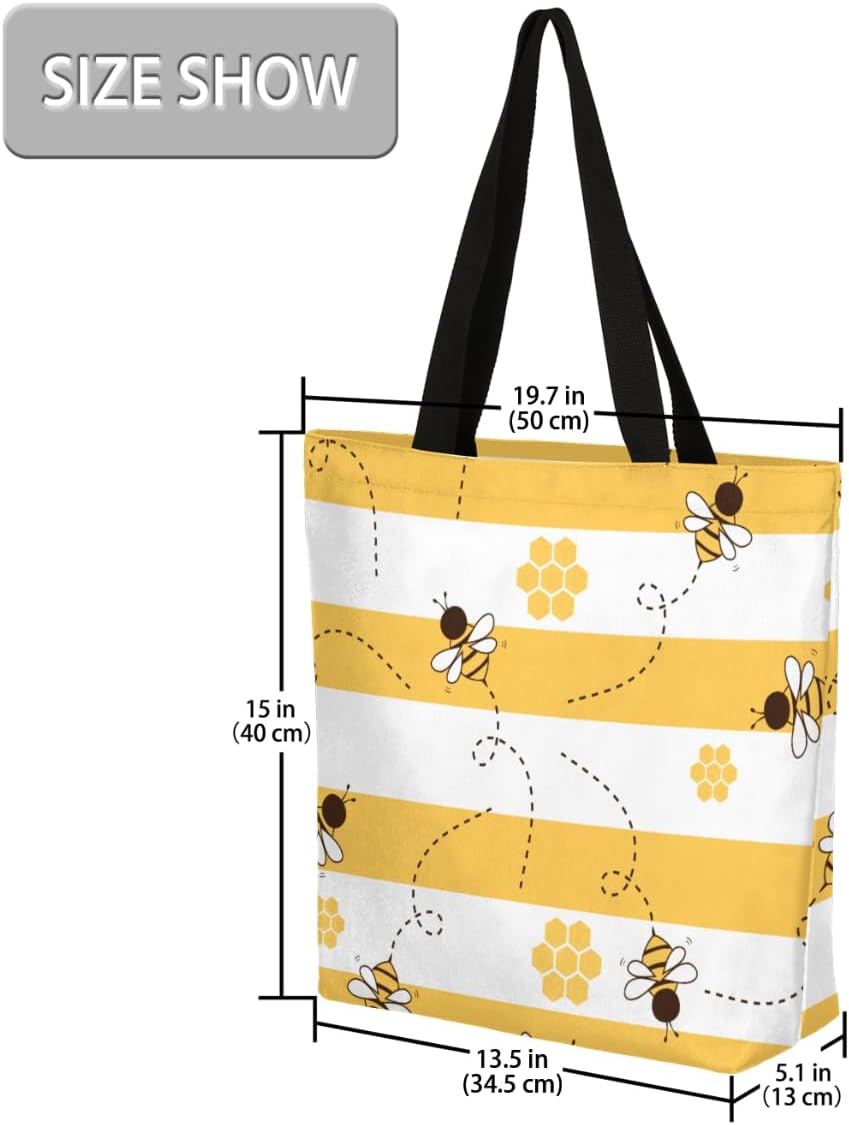 Canvas Tote Bag Large Women Casual Shoulder Bag Handbag Reusable Storage Shoulder Bag - Image 4